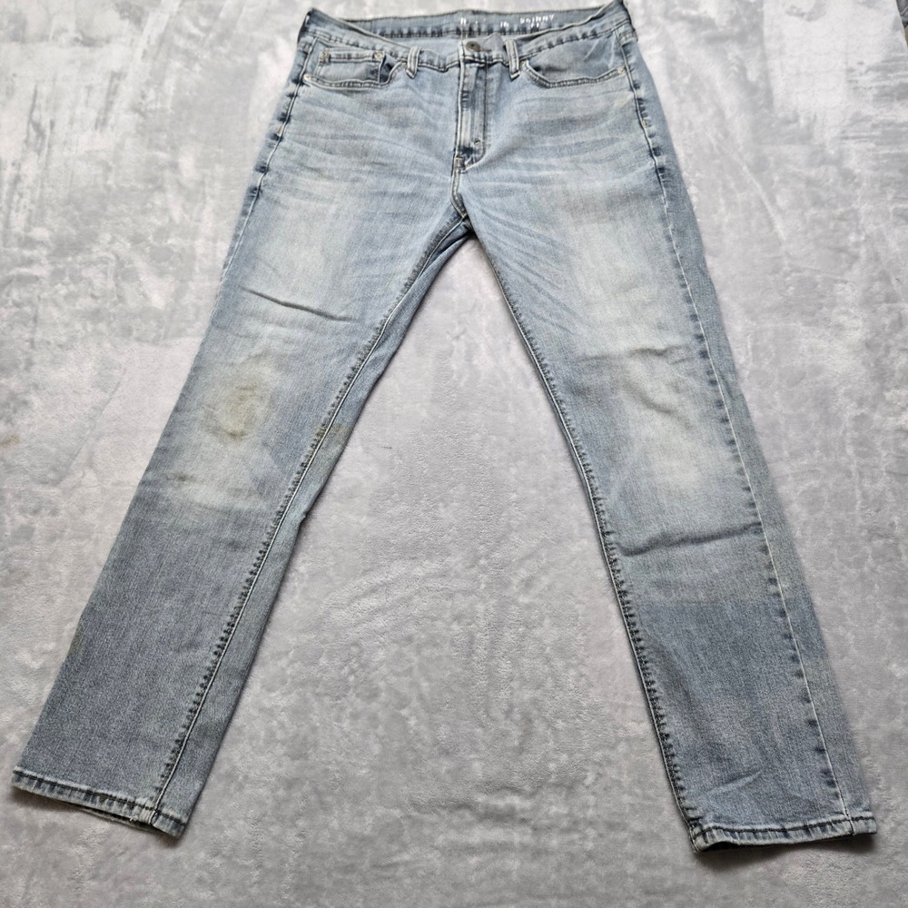 Denizen Levi's‎ Mens Skinny Fit Light Wash Blue Denim Jeans Size 16 35x29
